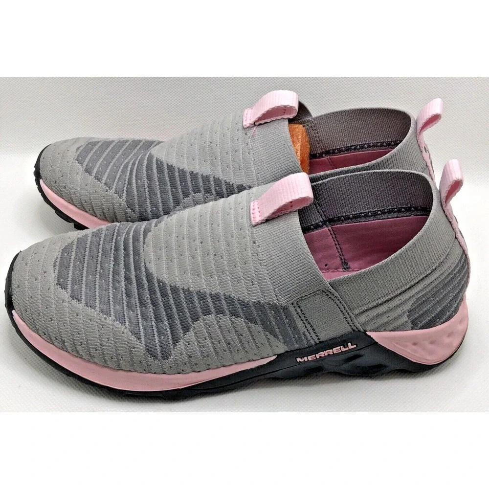 Merrell Womens M-Range Hiking Shoes Gray Pink MK161265 Slip On Sz 4US 35EU 3UK
